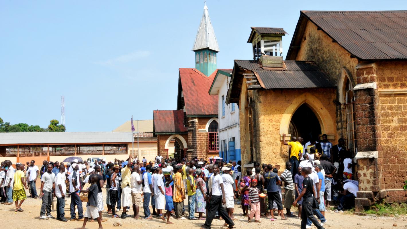 Sierra Leoneans take to the polls in Freetown, the capital of the West African nation, to vote in the third presidential and parliamentary elections since the end of civil war in 2002.