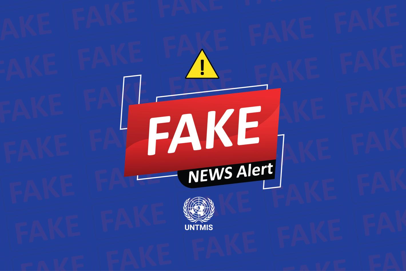 UNTMIS Fake News Alert cover image