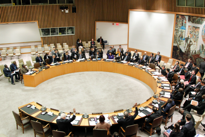A view of the Security Council. 